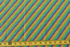 By 1/2 Yd, Bright Colorful Diagonal Stripes, Quilting Treasures, Pearson, P8521