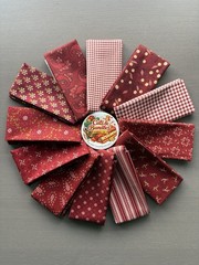 Garnets & Gingham Cotton Fat Quarters Bundle 12 piece Fabric Lot New 18×22