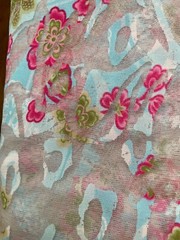 Fabric Lot 3 Yards 31 Inches 64 W Floral Sheer Stretch Knit Lingerie Dress