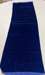 2 Pieces Velveteen Fabrics Green & Blue