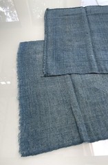 Antique Japanese BORO Light Indigo Kaya Mosquito Net Cotton Asagi Blue 82”