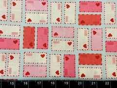 Tina Scrap 9″x21″ Sweethearts Letter Heart Envelopes Valentines Fabric Cotton