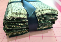7 Fat Quarters Cotton Quilting Sewing Crafts Green Cream Fabric JO-ANN