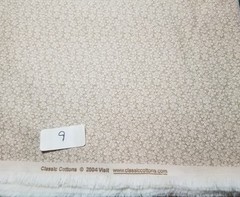 Your Choice Pieces, 1/4 Yds OR FQs Cream Tan Brown Floral cotton quilting Fabric