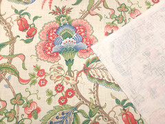 Covington LEICESTER MULTI Red Green Blue Floral Jacobean Designer Print Fabric