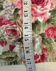 Heavy/Medium 100% Cotton Cabbage Rose fabric 57” Long , 17” Wide From Tablecloth