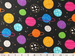 Planets – Exotic Worlds in Outer Space – Quilt Fabric – Fat Quarter