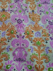 Enchanted Dem@sk Ellen Medlock Fabric yellow green orange purple pink black
