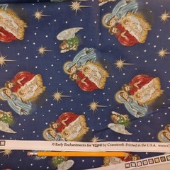 Rare Vintage Christmas Cotton Fabric High Quality 44/45″ Wide Santa Holiday