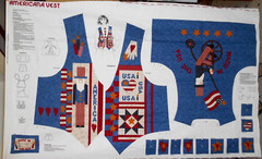 Fabric Panel Cut & Sew AMERICANA Periotic USA UNCLE SAM Vest Sizes Adult XS – L