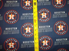 HOUSTON ASTROS MLB 100% COTTON 1 YARD PIECE BRAND NEW SPORT DESIGN