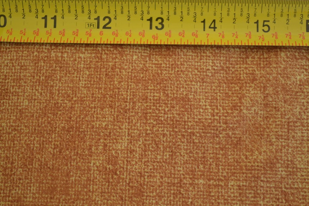 By 1/2 Yd, Gold & Brown Weave-Print Quilt Cotton, P&B Studio/”Fiber Weave”,M8128