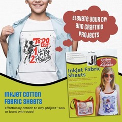 Inkjet Cotton Jacquard Fabric Sheets 8.5×11 – 10 Pack for Crafting & Printing