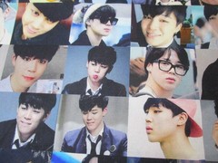 BTS Korean Band on 100% Cotton Fabric by the 1/4 Yard: 9″ x 57″ (K-pop) (Jimin)