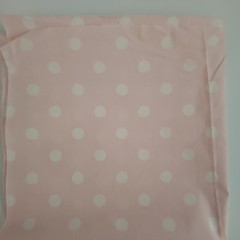 Fabric Remnant Material 24×90″ Cut Stains Fade Peach Pink Polka Dot Distressed
