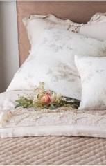 Bella Notte MATHILDE Linen fabric soft muted pastel floral by yd pink beige new
