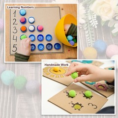 Pom Felt Balls Fabric 1cm 10mm Cream Yellow for Crafts Project DIY 100 Pcs
