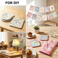 42 Pcs 10X10 Woodland Animals Cotton Fabric Squares for Baby Quilt, Sewing, Craf