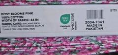 Keepsake Calico Pink ~ Ditsy Blooms Pink ~ 100% Cotton ~ 8 Yards Width 44 Inchs