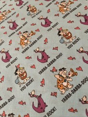 5 1/2 YARDS The Flintstones COTTON Sewing Fabric