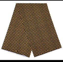 Black/Gold Ankara Kitenge 💯 % Cotton Fabric Original African Wax Print 6Yards