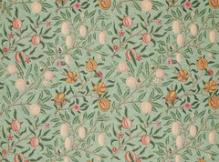 WILLIAM MORRIS CURTAIN FABRIC DESIGN Fruit Velvet 3 METRES PRIVET/THYME VELVET