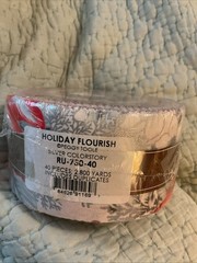 Holiday Flourish Silver 40 Piece 2.5 Strips + 2 Yards Coordinating Fabric New