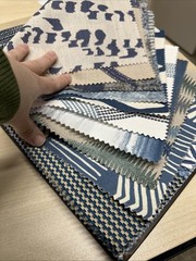 Fabric Sample Book Fabricut Modern Nuances III Indigo 24 8×10 Pgs + 8 Half Pgs