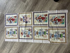 APPLIQUE Sewing Theme Multicolor Cotton Fabric Panel for Quilting & Crafts