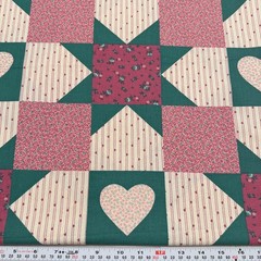 Vintage Fabric Traditions 1990 Cheater Quilt Cotton Fabric 2 Yards x 43″