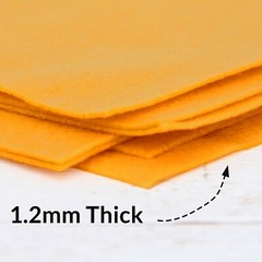 Premium Felt Sheets 10 Pack – 12″ x 12″ – Gold – Soft Wool-Like 1.2mm
