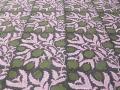 Indian Gray Curtain & Dressmaking Cotton Fabric Floral Curtains Fabric 7 Yard US