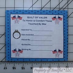 BonEful Fabric Cotton Quilt American Shield Applique Block Military USA MI SCRAP