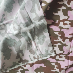 Cotton Decorator or Shirting Fabric Pink & Brown Camouflaged 58″ Wide x 1⅔ yards