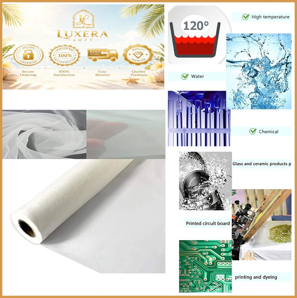 Silk Screen Printing Mesh 160 Mesh Polyester Fabric 1.27m x 3 Yards High