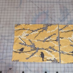 Joel Dewberry Westminster Fibers Sparrows Cotton Fabric remnants two- 11″ x 13″