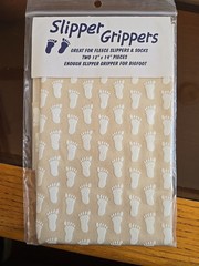Slipper Grippers Feet Pattern 2 Pieces – 12″x 14″ Anti-Slip Fabric For Slippers