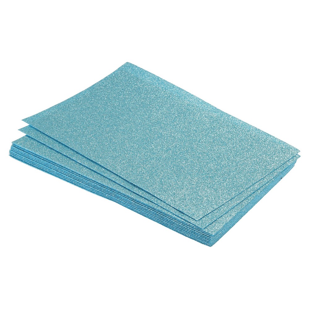 Soft Felt Sheets Glitter Self Adhesive Blue Fiber 11.8″ x 7.8″ 12pcs