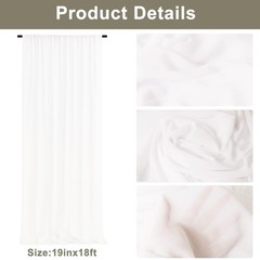 1 PCS Ivory Green Wedding Arch Draping Fabric Sheer Backdrop Floral Decor
