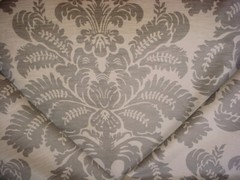 3Y GP & J Baker BP10496 Marchmont Silver Damask Floral Velvet Upholstery Fabric