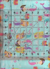 New Aqua Mermaids with Fish & Castle Flannel Fabric by the Half-Yard