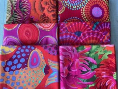 SALE 10%off. Kaffe Fassett, 6 Fat Quarters in Red. All are beautiful. Many OOP