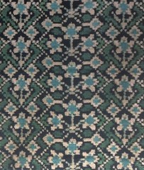 CAROLINA IRVING CURTAIN FABRIC “ALMATY – TEAL” 2.2 METRES – Cotton Velvet