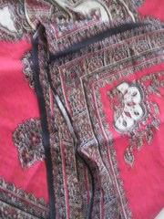 African Fabric Red Black White Kenya Cotton Vintage Never Used