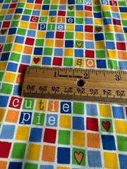 3.5 yds x 44” Lil Ones Dena Designs Colorful Squares Cotton Fabric Unisex Baby