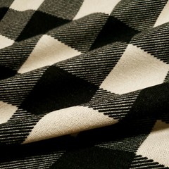 Black Ivory Buffalo Check Sweater Knit Fabric 58″ BTY Soft Brushed Plaid DIY