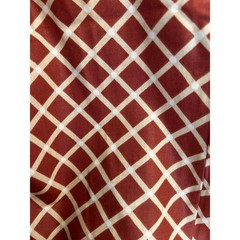 Vintage Unbranded Fabric Remnant Diamond Trellis Geometric Mid Century Modern