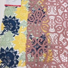 25 Assorted Lace Fabric Samples Lot Floral Guipure Embroidery Craft Sewing