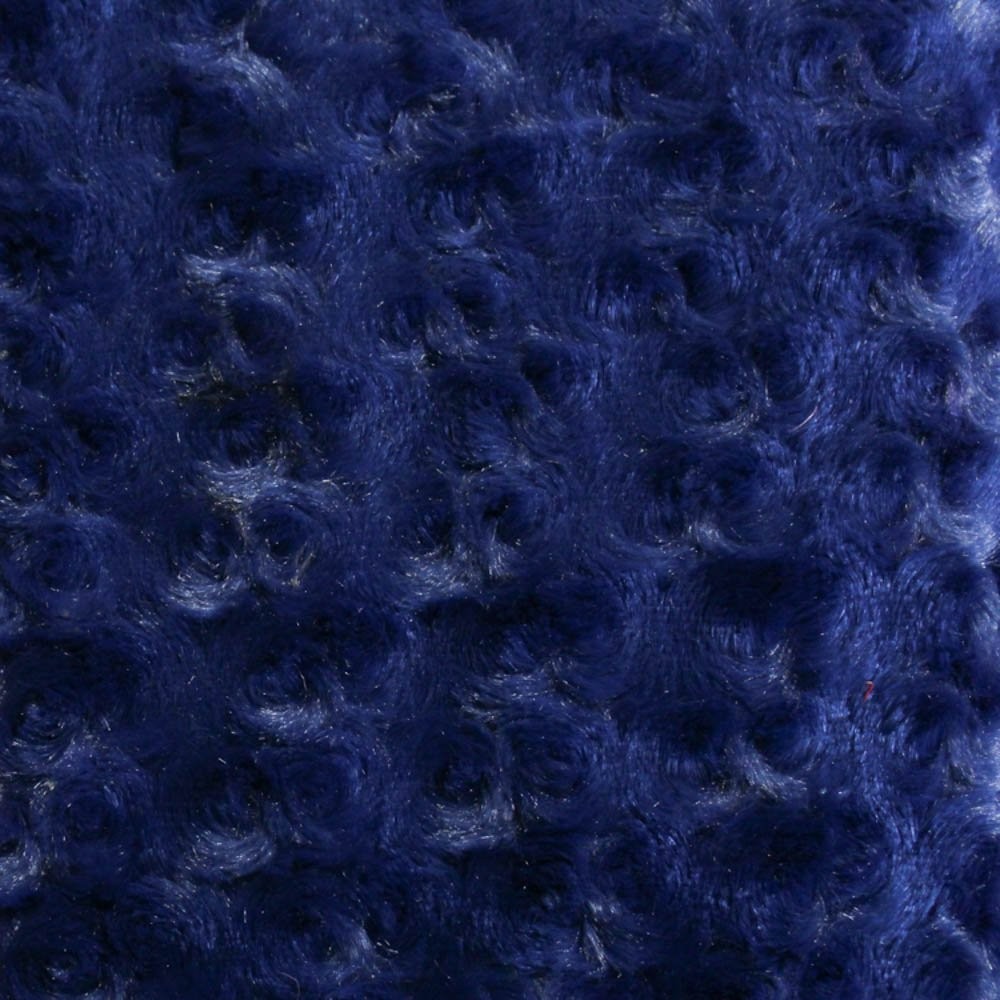 Navy Blue Minky Fabric Rosebud 60″ Wide Sold By The Yard Inch Wide Fabric