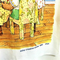 Easter Spring Birthday Party Rabbit Cat Creative Circle Print Panel Fabric 1981